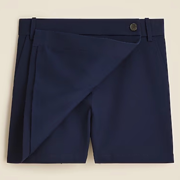 J. Crew Wrap Front Skort - Navy - Picture 2 of 5